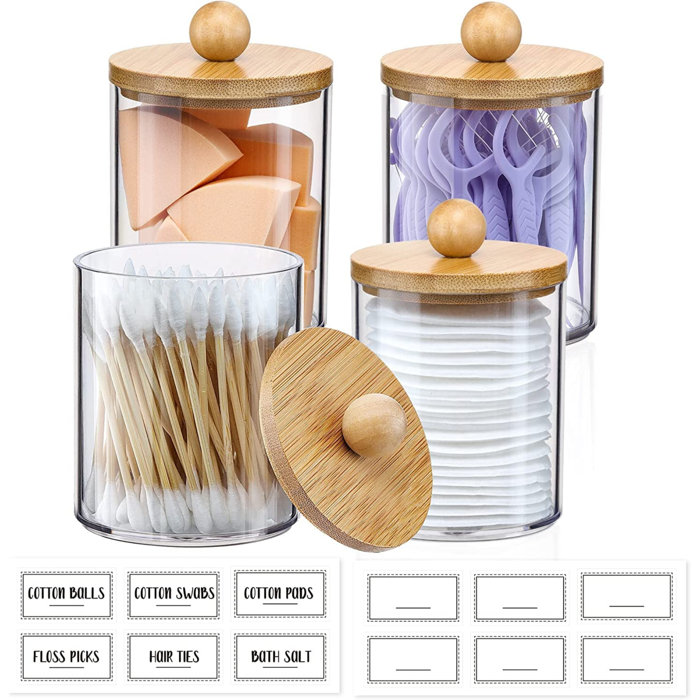 Gracie Oaks Valbon Bamboo Bathroom Storage Container | Wayfair